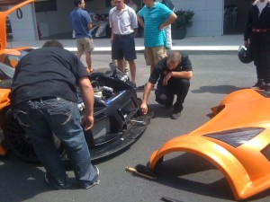 Damage to Gumpert Apollo